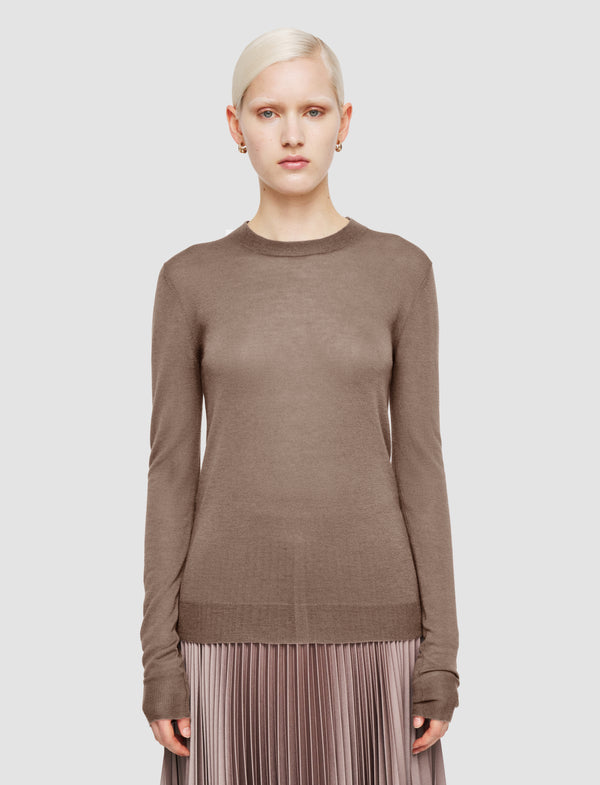 Joseph Cashair Round Neck Jumper Escargot