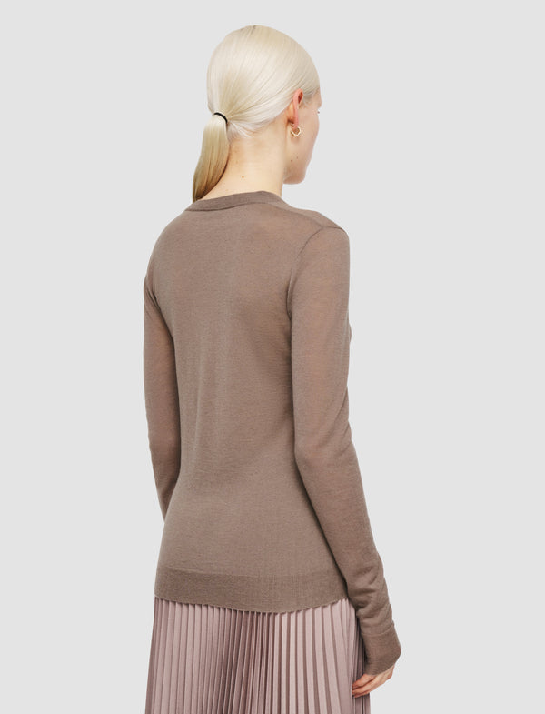 Joseph Cashair Round Neck Jumper Escargot