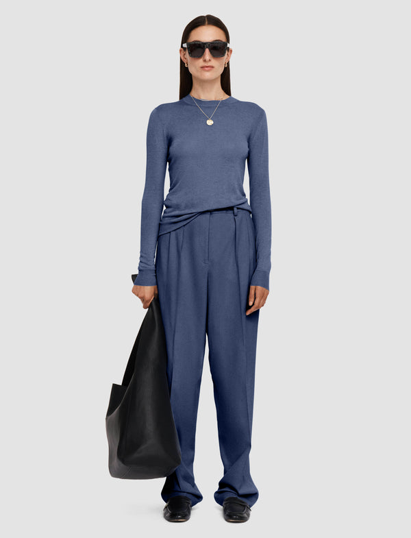 Joseph Cashair Round Neck Jumper Harbour