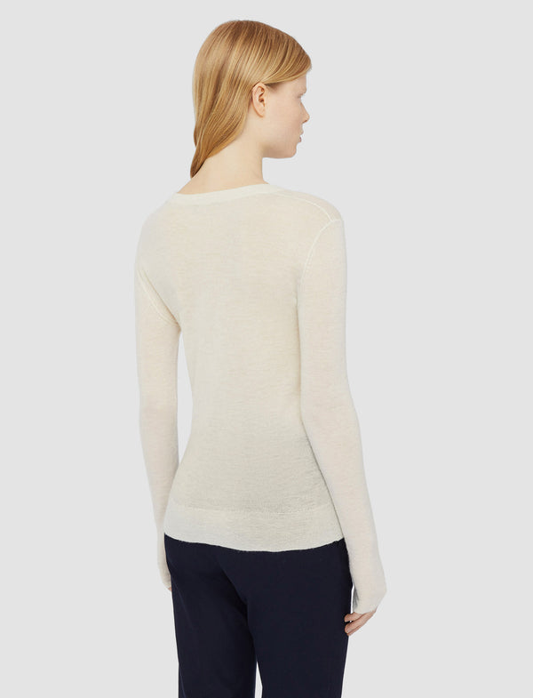 Joseph Cashair Round Neck Jumper Ivory