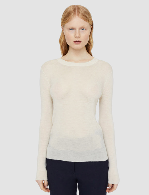 Joseph Cashair Round Neck Jumper Ivory