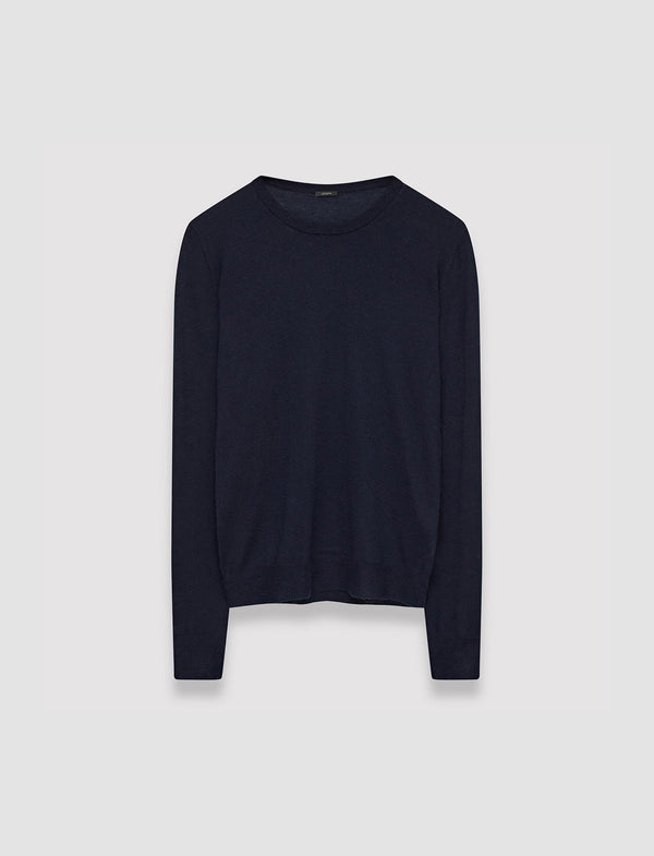 joseph Cashair Round Neck Jumper Navy