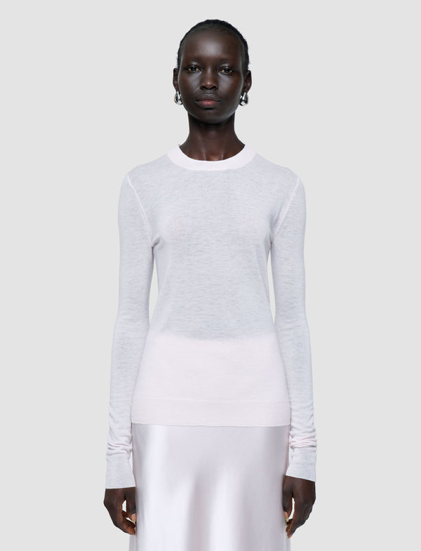 Joseph Cashair Round Neck Jumper Rose