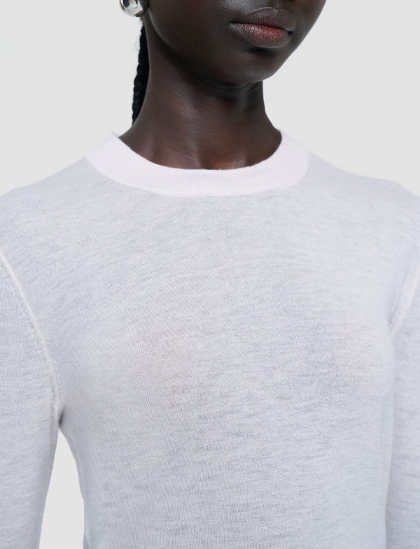 Joseph Cashair Round Neck Jumper Rose