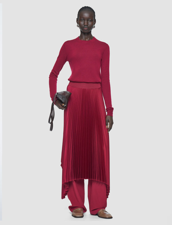 Joseph Cashair Round Neck Jumper Ruby