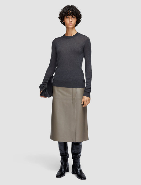 Joseph Cashair Round Neck Jumper Smoke