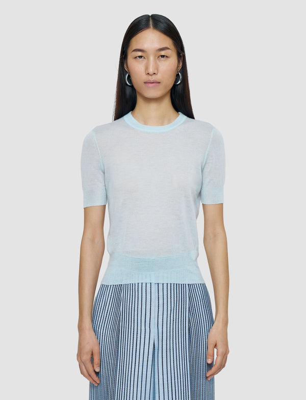 Joseph Cashair Top Oxford Blue