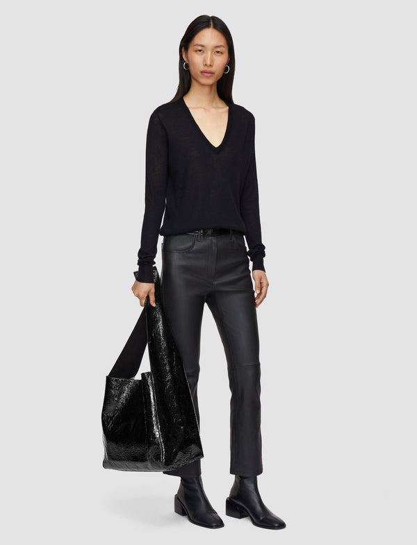 Joseph Cashair V Neck Jumper Black