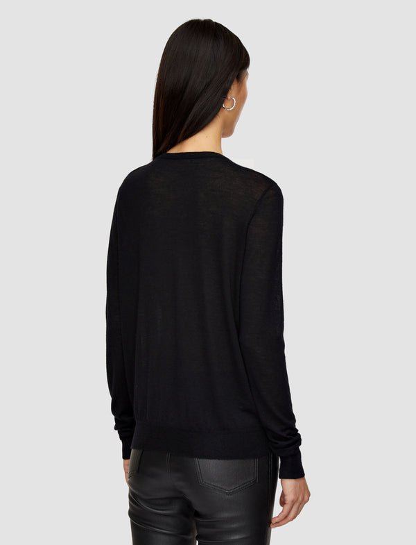 Joseph Cashair V Neck Jumper Black