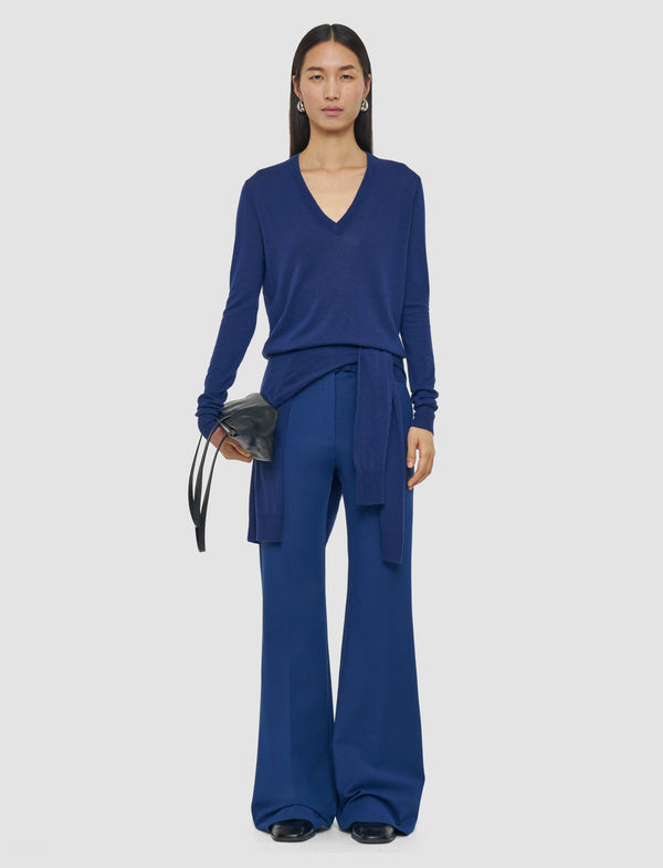 Joseph Cashair V Neck Jumper Cobalt