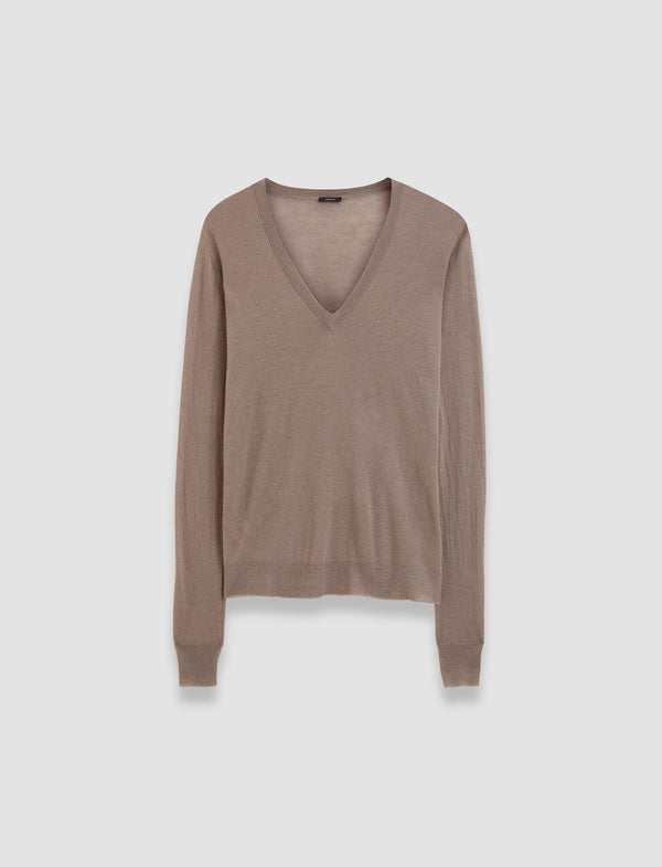 joseph Cashair V Neck Jumper Escargot