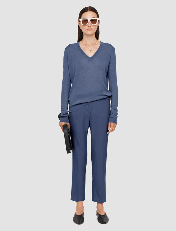 Joseph Cashair V Neck Jumper Harbour