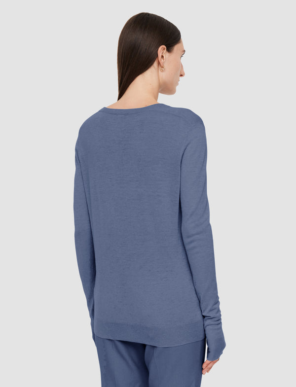 Joseph Cashair V Neck Jumper Harbour