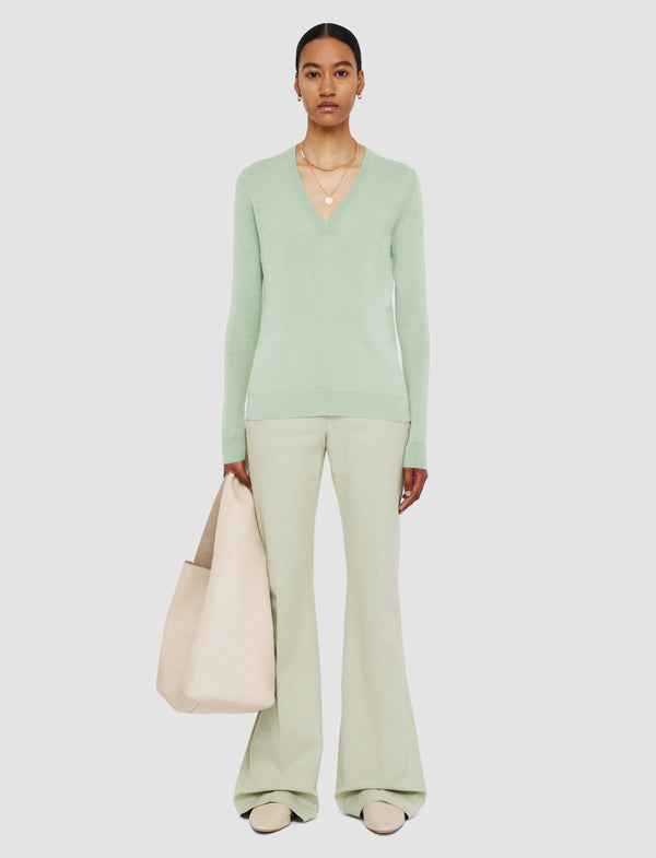 Joseph Cashair V Neck Jumper Matcha