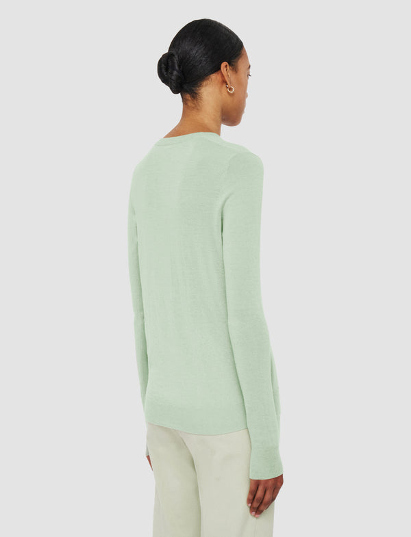 Joseph Cashair V Neck Jumper Matcha