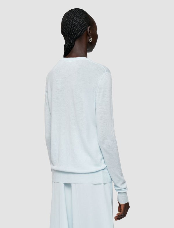 Joseph Cashair V Neck Jumper Oxford Blue