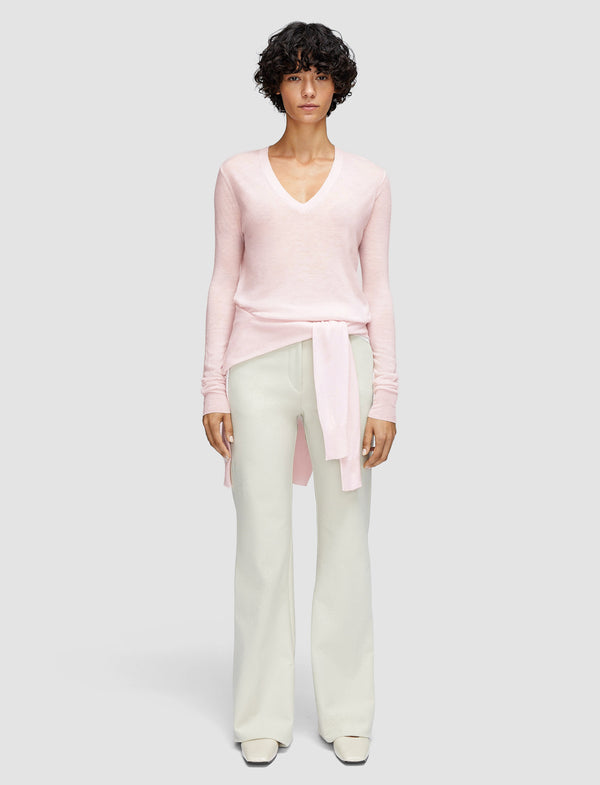 Joseph Cashair V Neck Jumper Rose