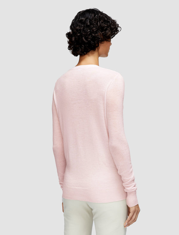 Joseph Cashair V Neck Jumper Rose
