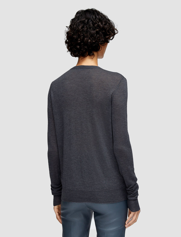 Joseph Cashair V Neck Jumper Smoke