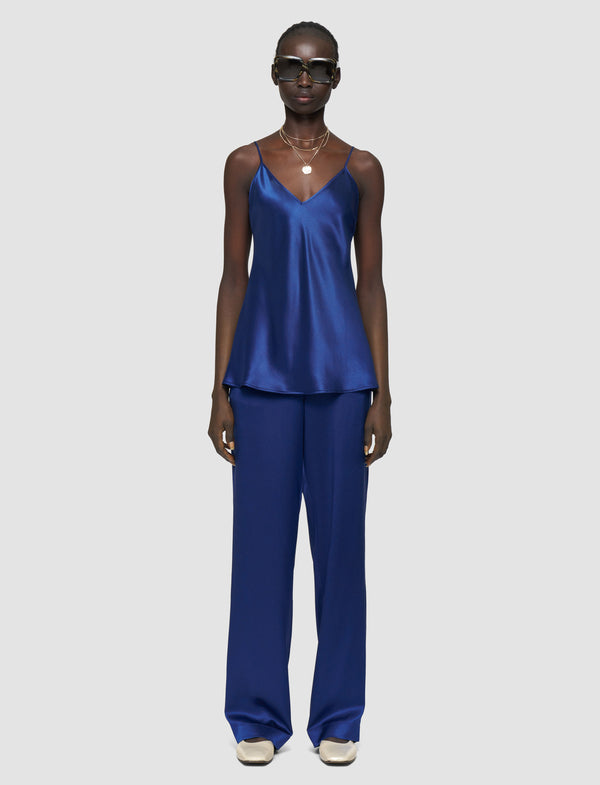 Joseph Clea Silk Satin Camisole Cobalt