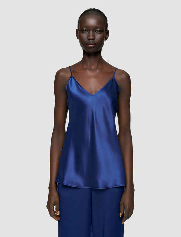 Joseph Clea Silk Satin Camisole Cobalt