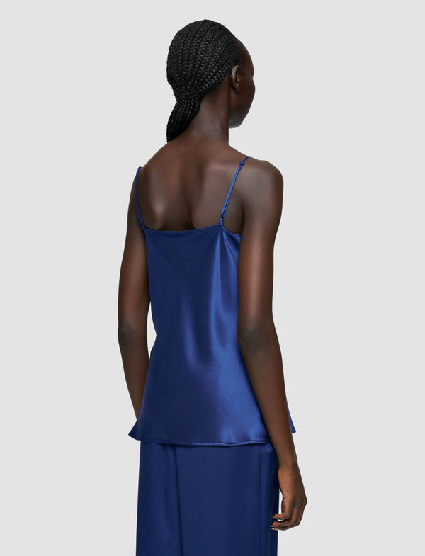 Joseph Clea Silk Satin Camisole Cobalt