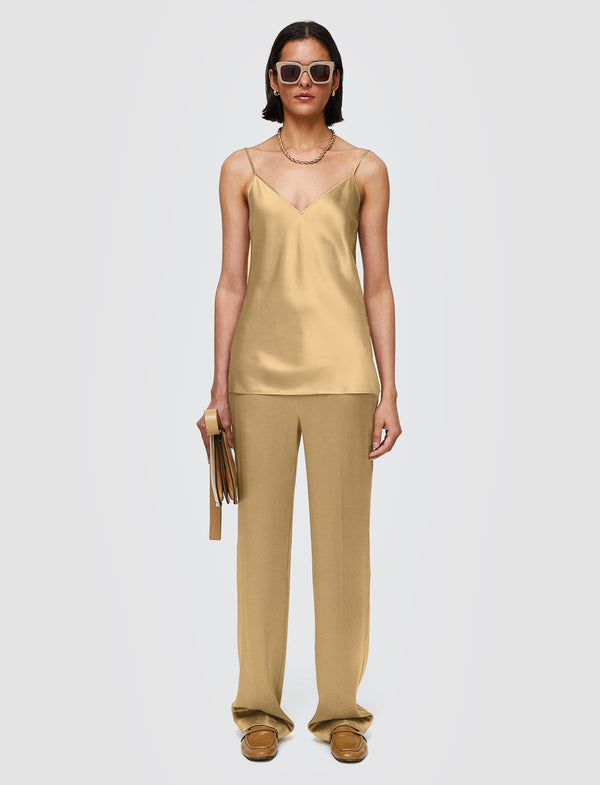 Joseph Clea Silk Satin Camisole Desert Sand