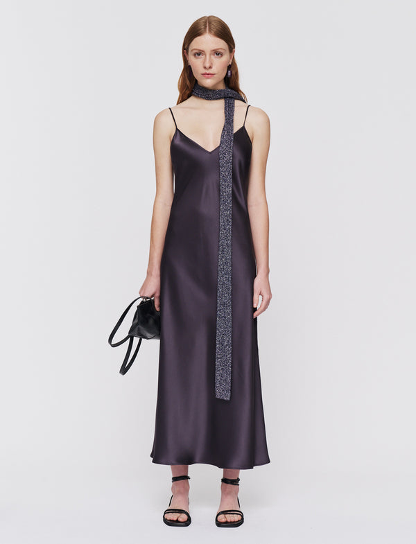 joseph Clea Silk Satin Dress Aurora
