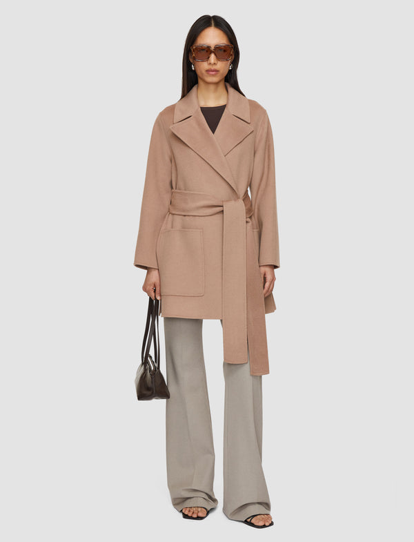 Joseph Clemence Double Face Cashmere Coat Blusher
