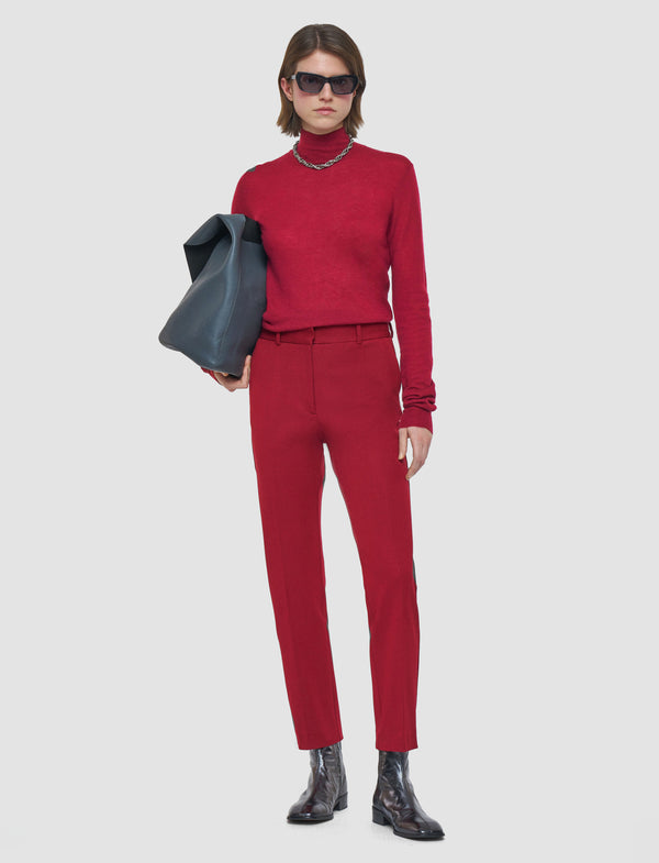 Joseph Coleman Gabardine Stretch Trousers Ruby