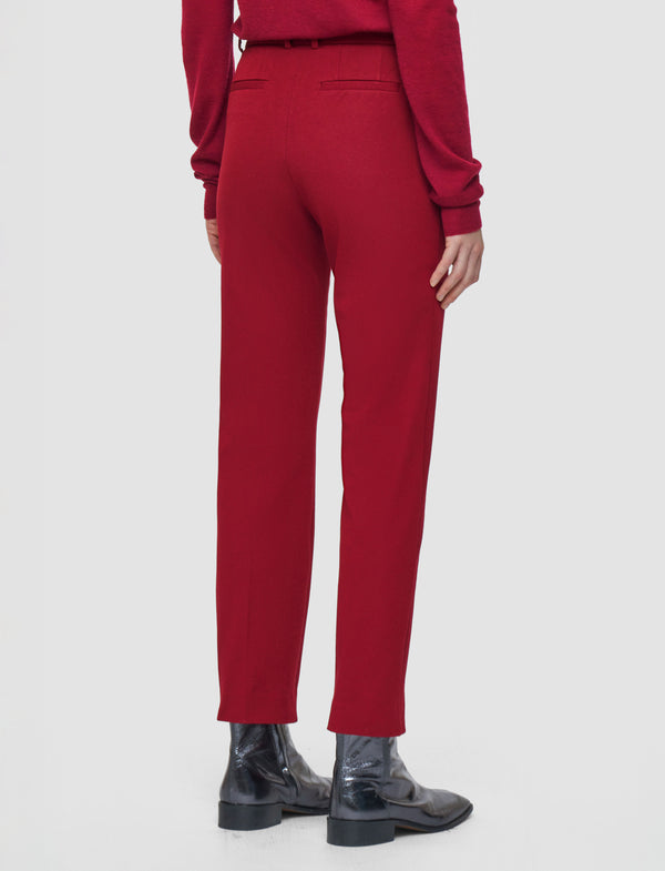 Joseph Coleman Gabardine Stretch Trousers Ruby