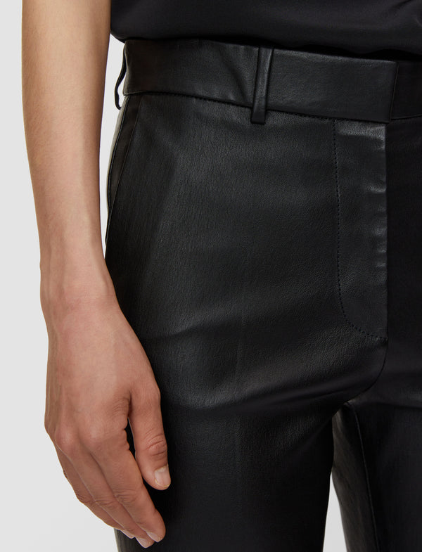 Joseph Coleman Leather Stretch Trousers Black