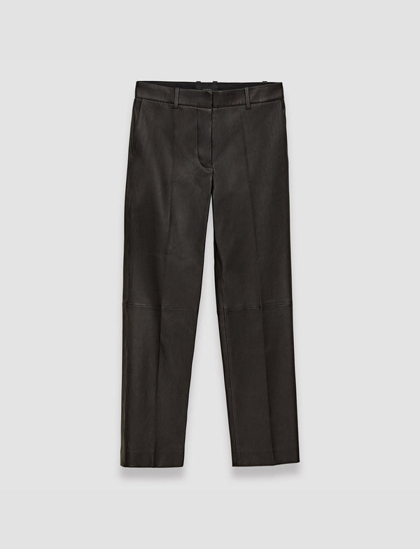 joseph Coleman Leather Stretch Trousers Black