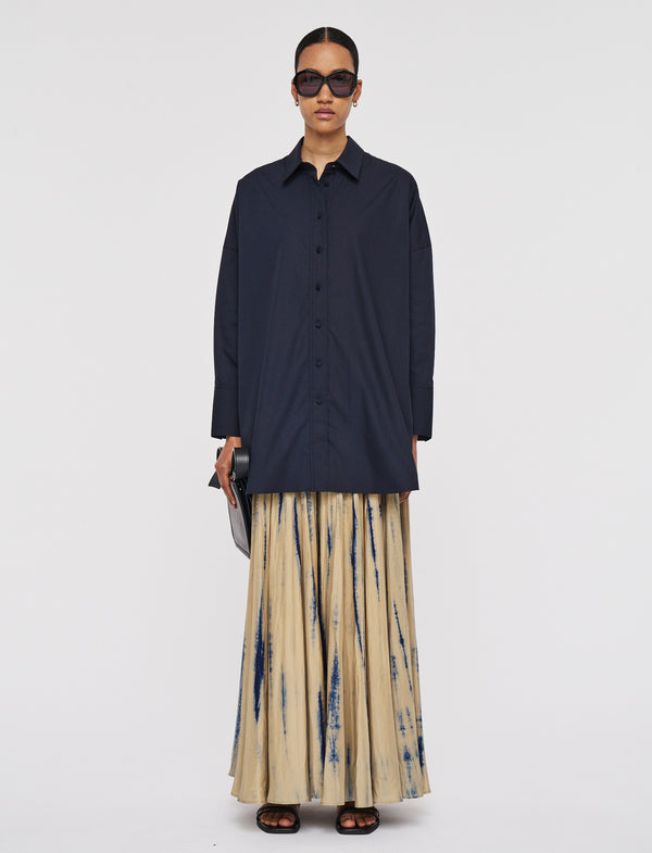 joseph Comete Poplin Cotton Shirt Navy