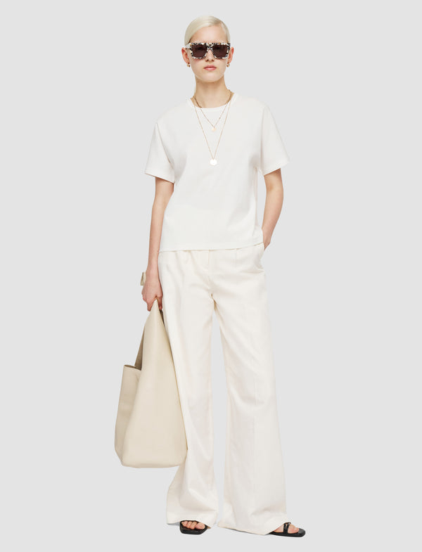 Joseph Comfort Cotton T-Shirt Ivory