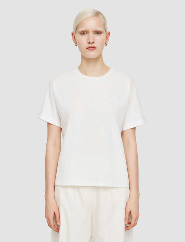Joseph Comfort Cotton T-Shirt Ivory