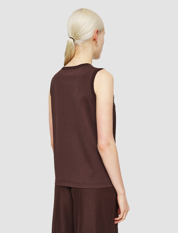 Joseph Comfort Cotton Tank Top Ebony