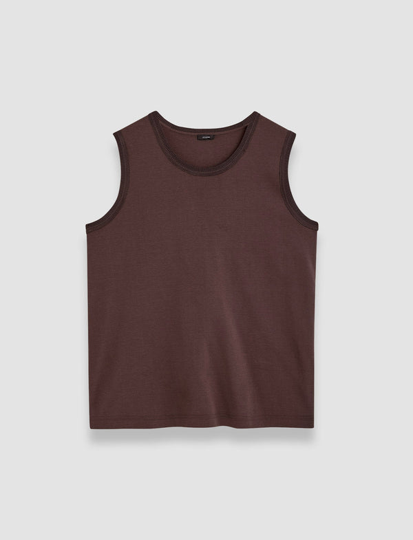 joseph Comfort Cotton Tank Top Ebony