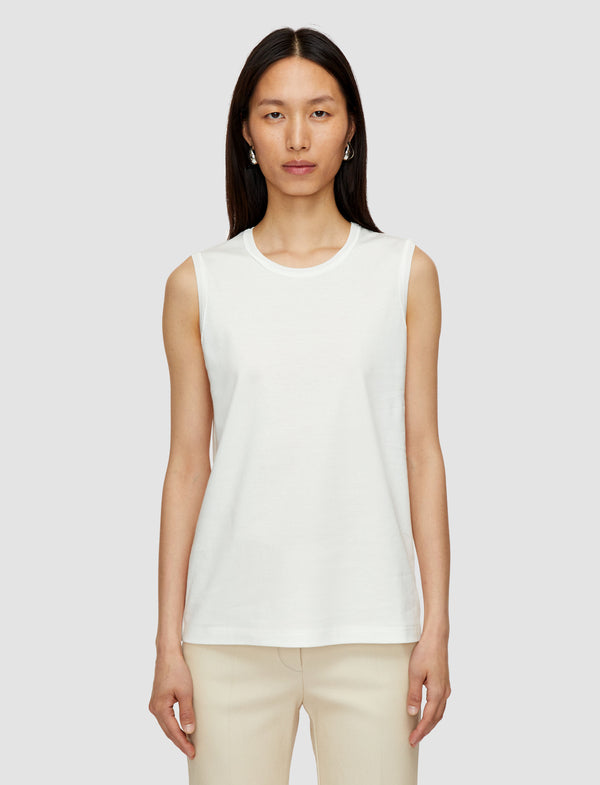 Joseph Comfort Cotton Tank Top Ivory