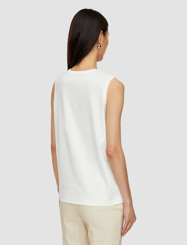 Joseph Comfort Cotton Tank Top Ivory