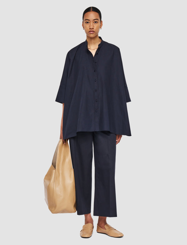 Joseph Congo Poplin Cotton Shirt Navy