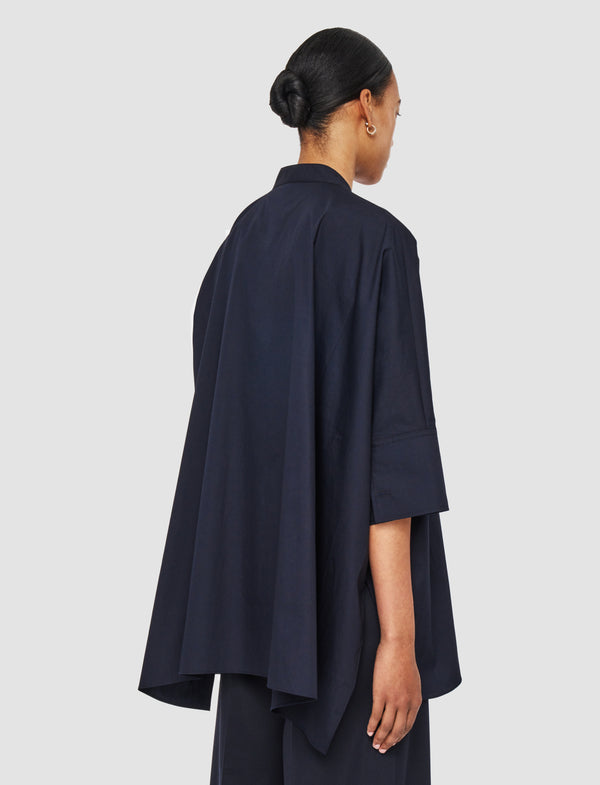 Joseph Congo Poplin Cotton Shirt Navy