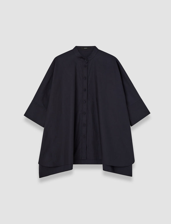 joseph Congo Poplin Cotton Shirt Navy