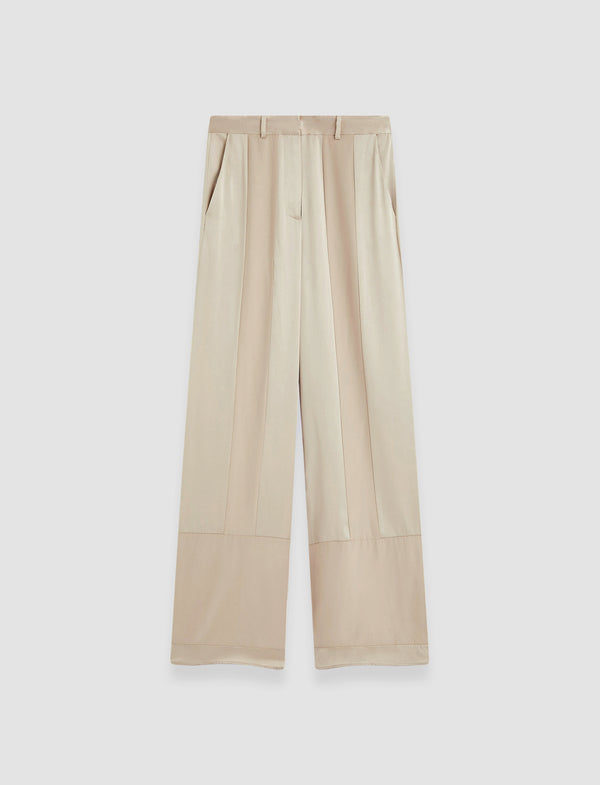 joseph Corto Shiny Matte Satin Trousers Quail