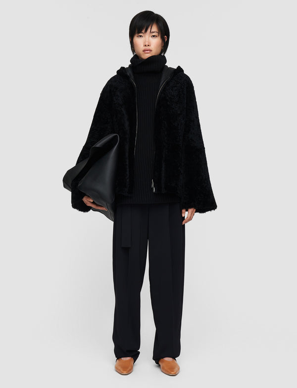 Joseph Cosser Reversible Shearling Coat Black