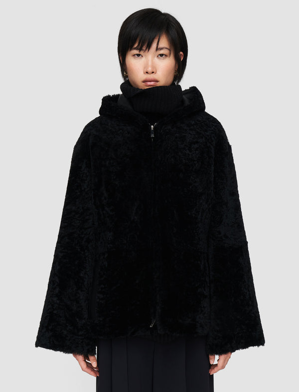 Joseph Cosser Reversible Shearling Coat Black