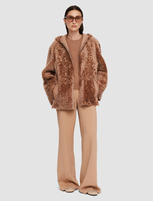 Joseph Cosser Reversible Shearling Coat Blusher