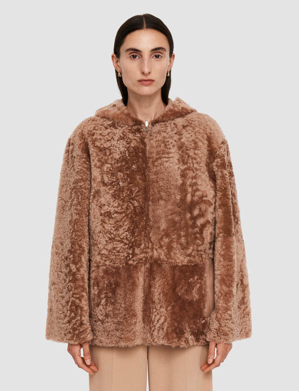 Joseph Cosser Reversible Shearling Coat Blusher