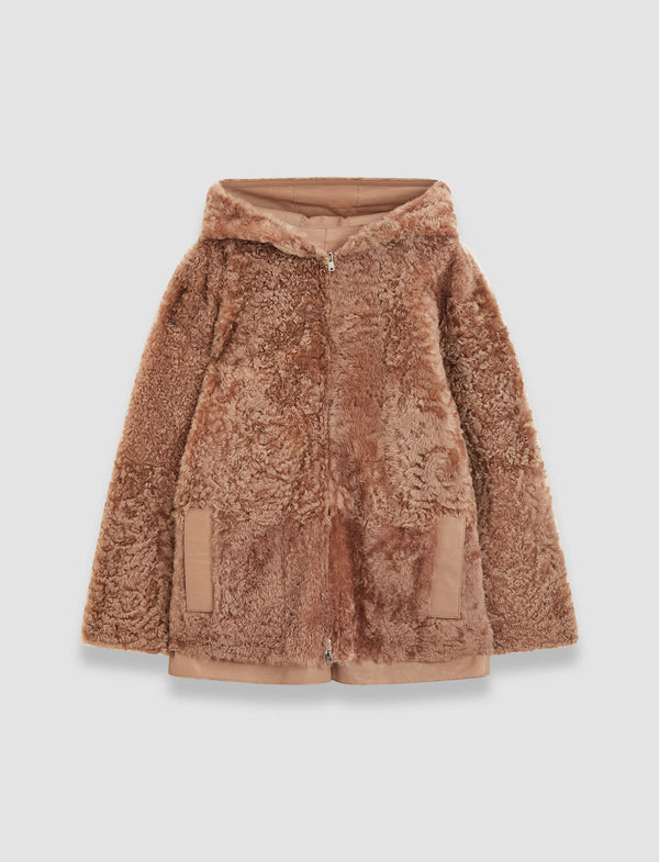 joseph Cosser Reversible Shearling Coat Blusher