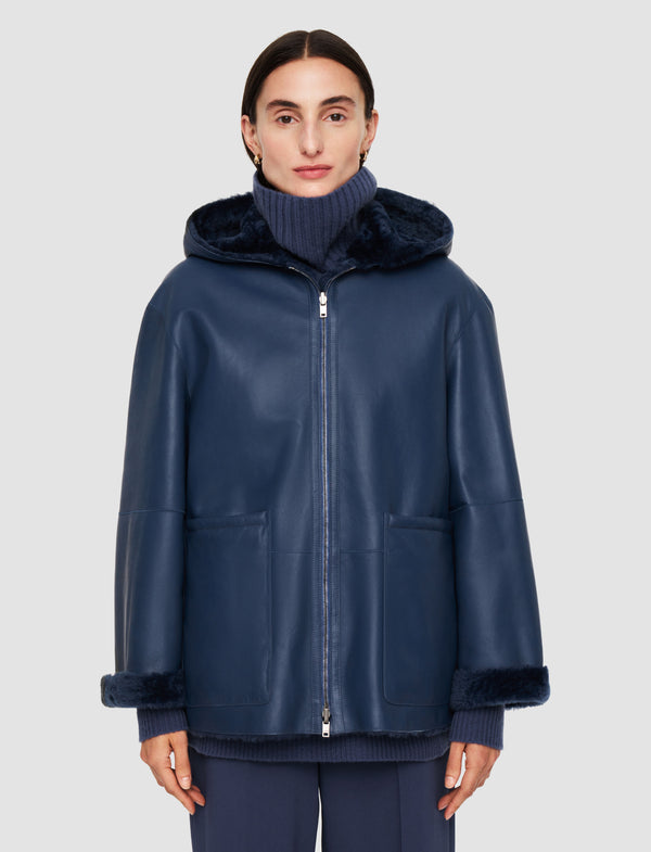 Joseph Cosser Reversible Shearling Coat Harbour